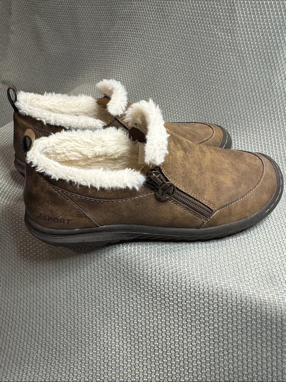 Jsport by Jambu Elenor Faux Slip-On Winter Shoes, Brown, Size 7M